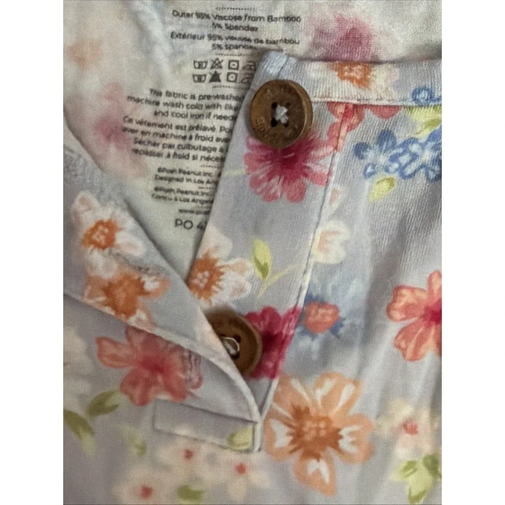 Posh Peanut Girls Sz 5 Bamboo Twirly Ruffle Dress Flowers